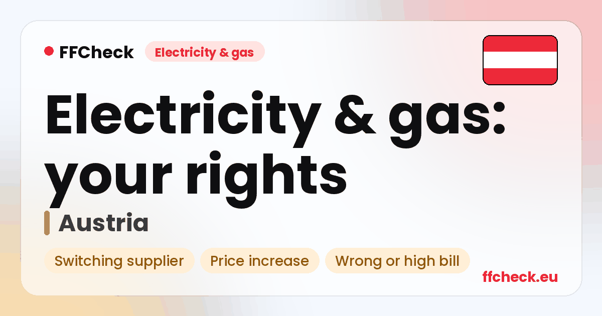 How do I switch electricity or gas supplier in Austria? | FFCheck